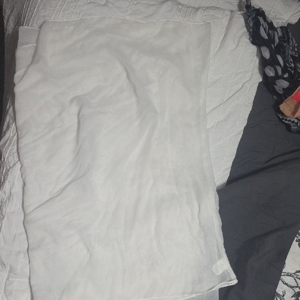 White Fabric Scarf